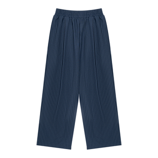 Unisex Striped Pleated Pants