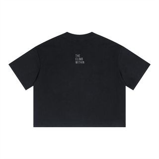 Unisex Boxy Drop Shoulder Crop T-Shirt